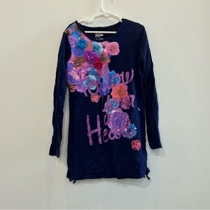 Justice “follow your heart” long sleeve shirt. Size 8.